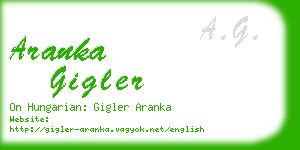 aranka gigler business card